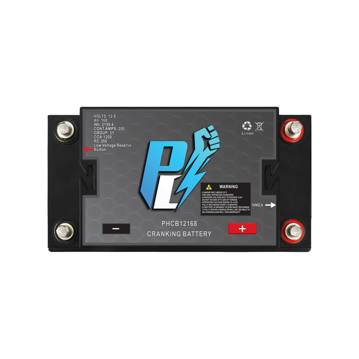 PowerHouse Lithium 12V 168Ah Cranking Battery with Emergency Start