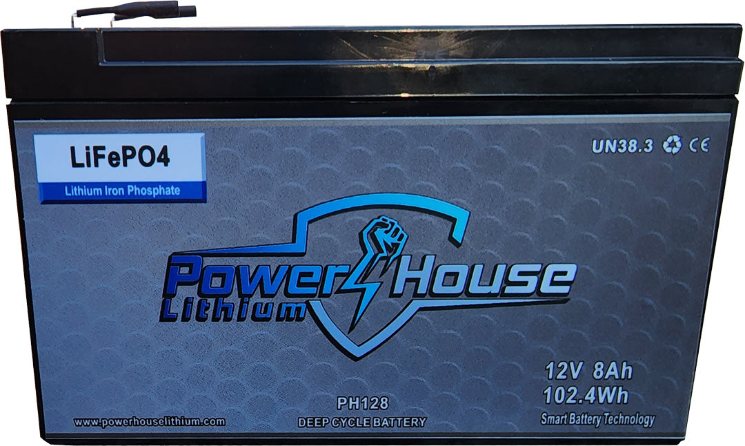 PowerHouse Lithium 12V 8Ah Deep Cycle Battery w/Bluetooth