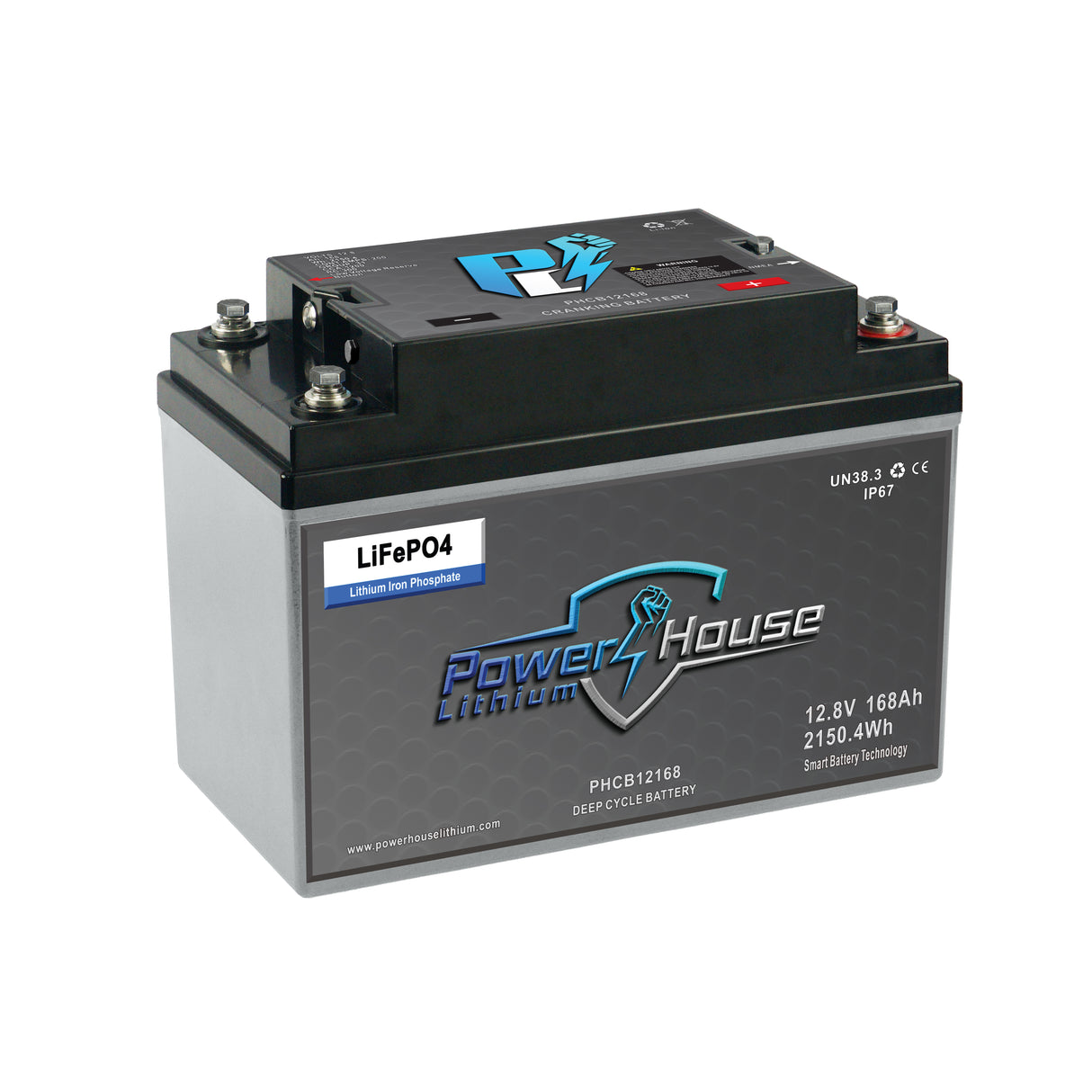 PowerHouse Lithium 12V 168Ah Cranking Battery with Emergency Start