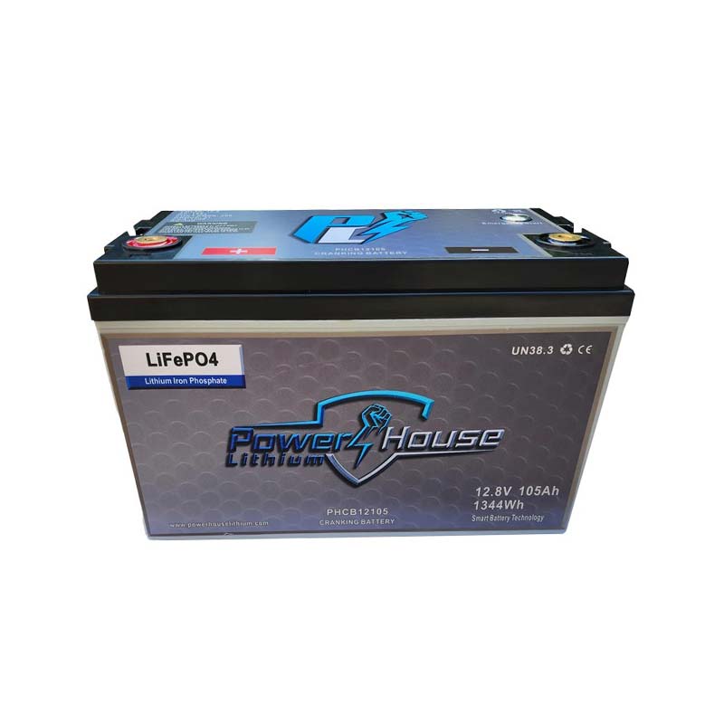 PowerHouse Lithium 12V 105Ah Cranking Battery with Emergency Start - Dual Purpose