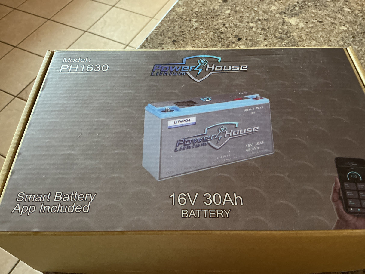 PowerHouse Lithium 16V 30Ah Deep-Cycle Battery